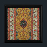 Antique Persian Carpet Elegant Design Gift Box<br><div class="desc">Immerse yourself in the opulent beauty of the 19th century with this exquisite antique Persian carpet design. Sourced from the renowned "L'Ornement Polychrome" by Albert Racinet (1888), this intricate pattern showcases the masterful artistry of traditional Persian rug making. Rich hues of gold, deep red, black, and ivory intertwine in elaborate...</div>