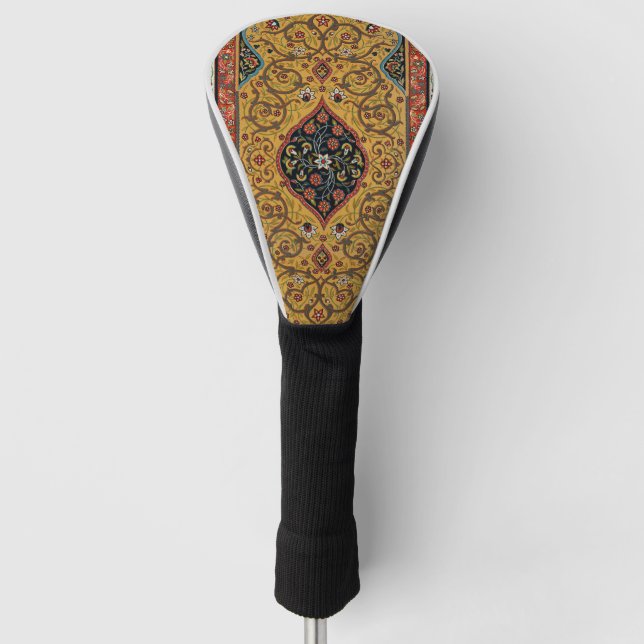 Antique Persian Carpet Elegant Design Golf Head Cover (Front)