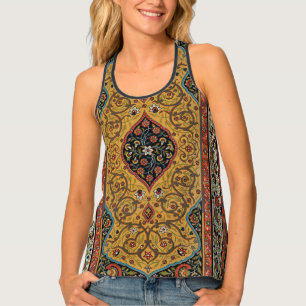 Antique Persian Carpet Elegant Design Tank Top