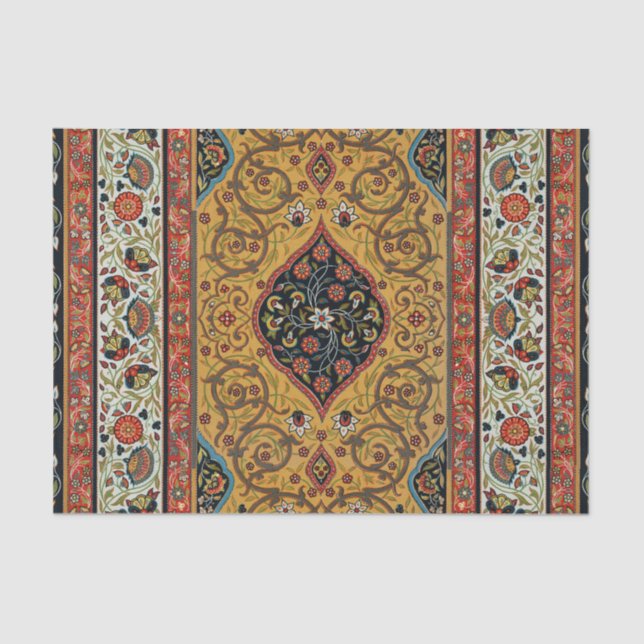 Antique Persian Carpet Elegant Design Tissue Paper (Front)