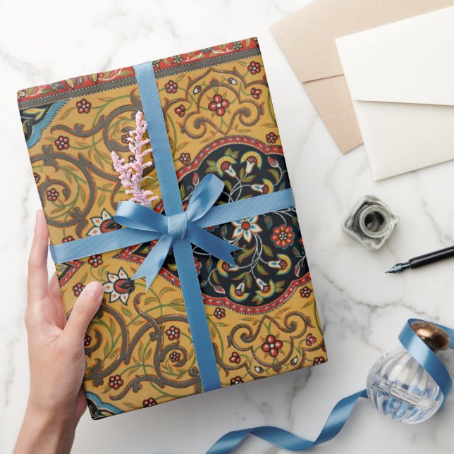 Antique Persian Carpet Elegant Design Wrapping Paper (Gifting)