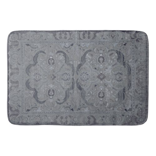 Antique Persian Carpet Gray Bath Mat