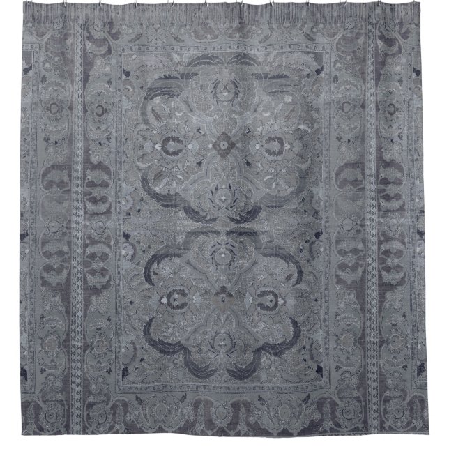 Antique Persian Carpet Gray Shower Curtain (Front)
