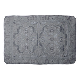 Antique Persian Carpet Grey Bath Mat