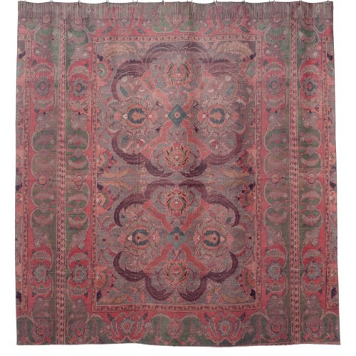 Antique Persian Carpet Pink Shower Curtain