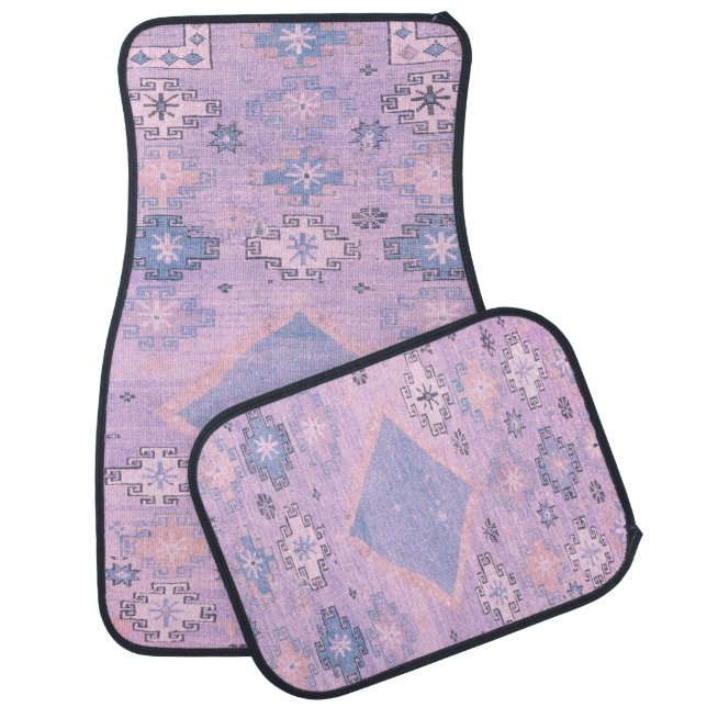 Antique Persian Carpet Purple Car Floor Mat (Set)