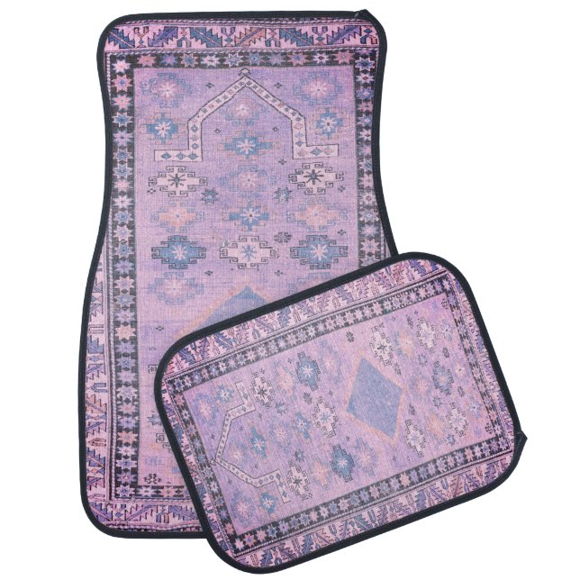 Antique Persian Carpet Purple Car Floor Mat (Set)