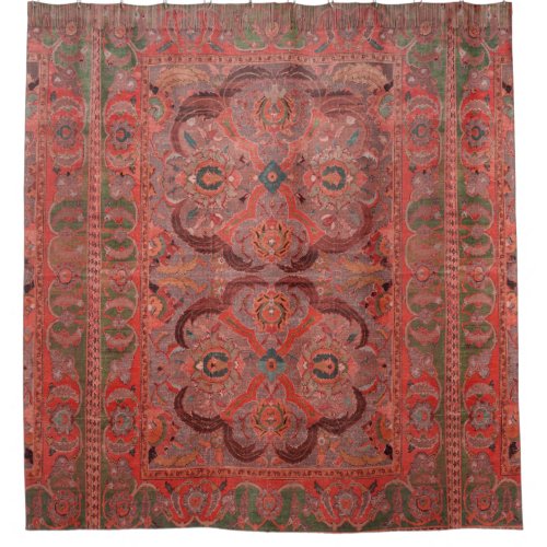 Antique Persian Carpet Red Shower Curtain