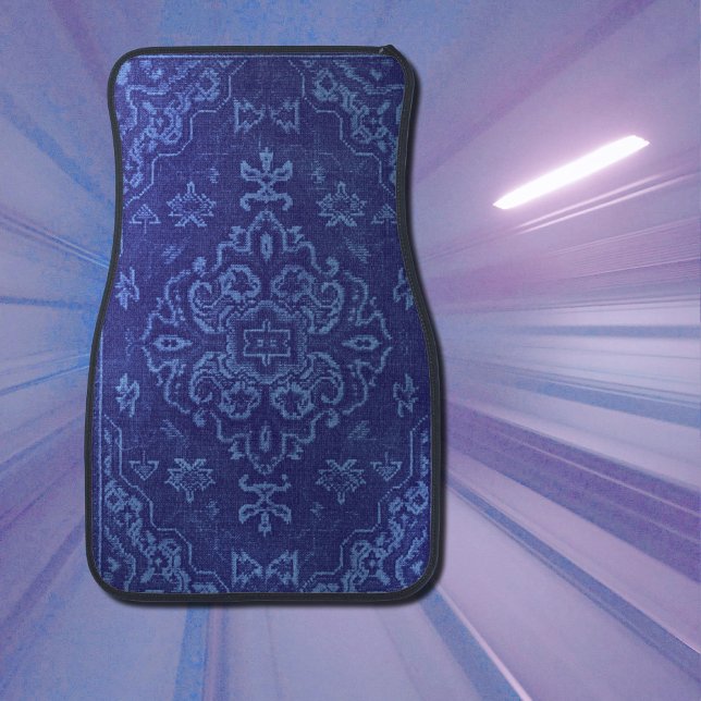 Antique Persian carpet style -  dark blue Car Mat (Creator Uploaded)