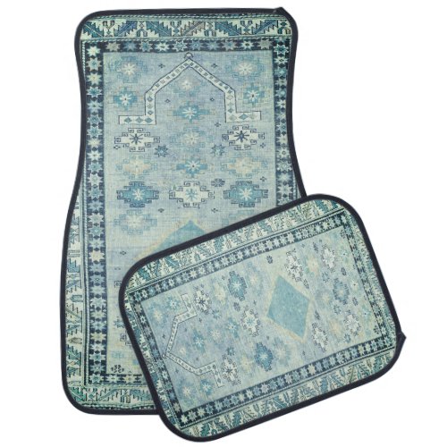 Antique Persian Carpet Turquoise Car Mat