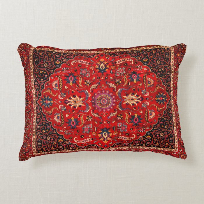 Antique Persian Mashhad Rug Decorative Pillow Zazzle