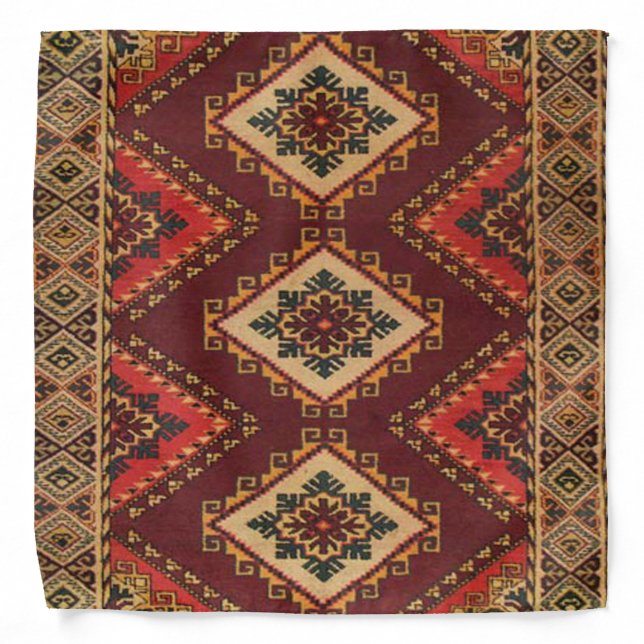 Antique Persian Oriental Rug Carpet Bandana (Front)