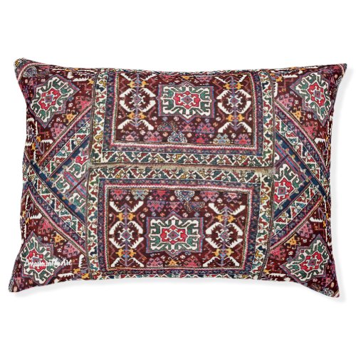 Antique Persian Oriental Rug Design Pet Bed