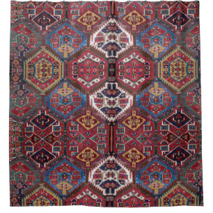 Antique persian oriental rug design shower curtain