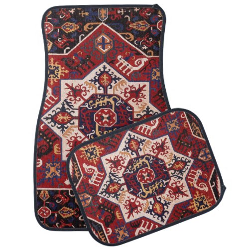 Antique Persian Oriental Turkish Carpet Dark Car Floor Mat