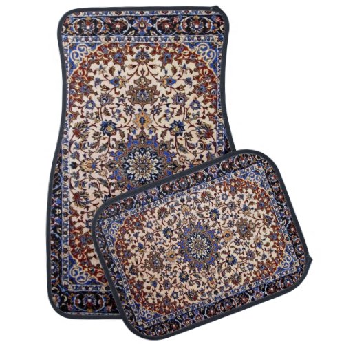 Antique Persian Pattern Blue Oriental Carpet Car Floor Mat