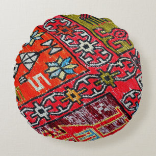 Antique Persian,  Pattern, Carpet Round Pillow