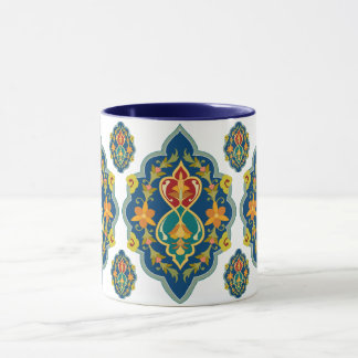 Antique Persian Pattern Look Seven-Tone Coffee Mug