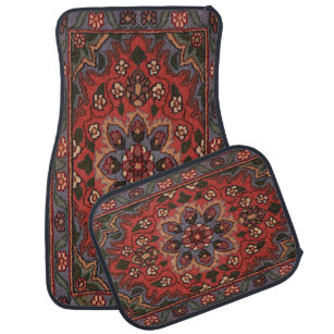 Antique Persian Pattern, Oriental Floral Carpet Car Floor Mat