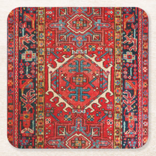 Antique Persian Pattern, Oriental Square Paper Coaster