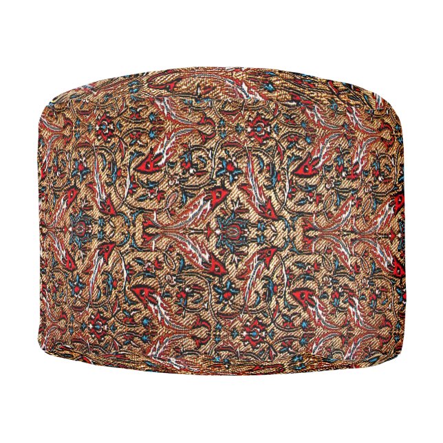 Antique Persian Pattern Pouf (Front)