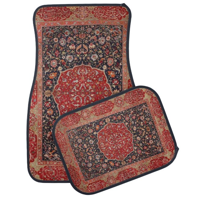 Antique Persian Pattern, Vintage Oriental pattern Car Floor Mat (Set)