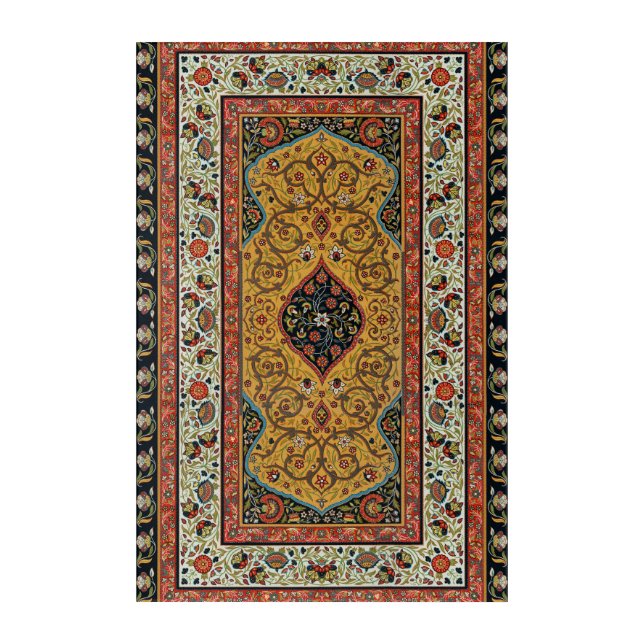 Antique Persian Rich Carpet Elegant Rug Carpet Acrylic Print (Front)