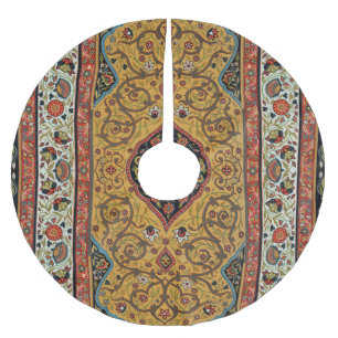 Antique Persian Rich Carpet Elegant Rug Carpet Brushed Polyester Tree Skirt