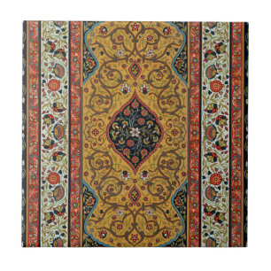 Antique Persian Rich Carpet Elegant Rug Carpet Ceramic Tile