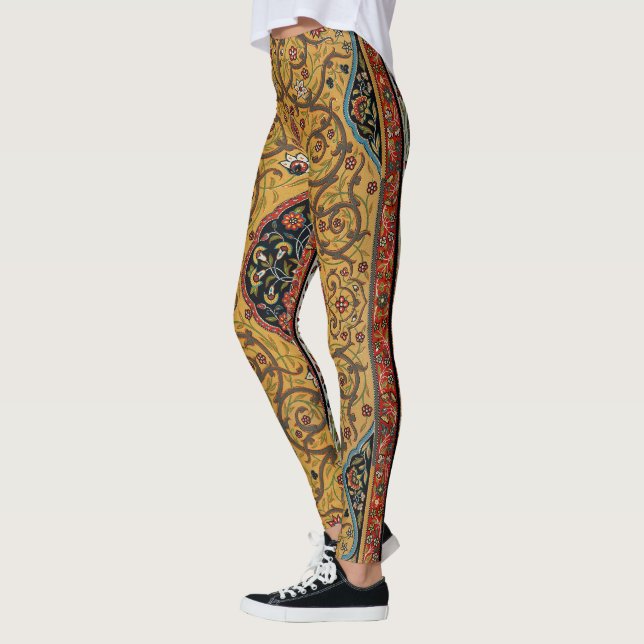 Antique Persian Rich Carpet Elegant Rug Carpet Leggings (Left)