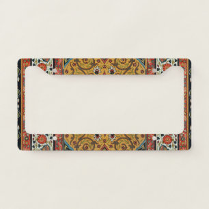Antique Persian Rich Carpet Elegant Rug Carpet License Plate Frame