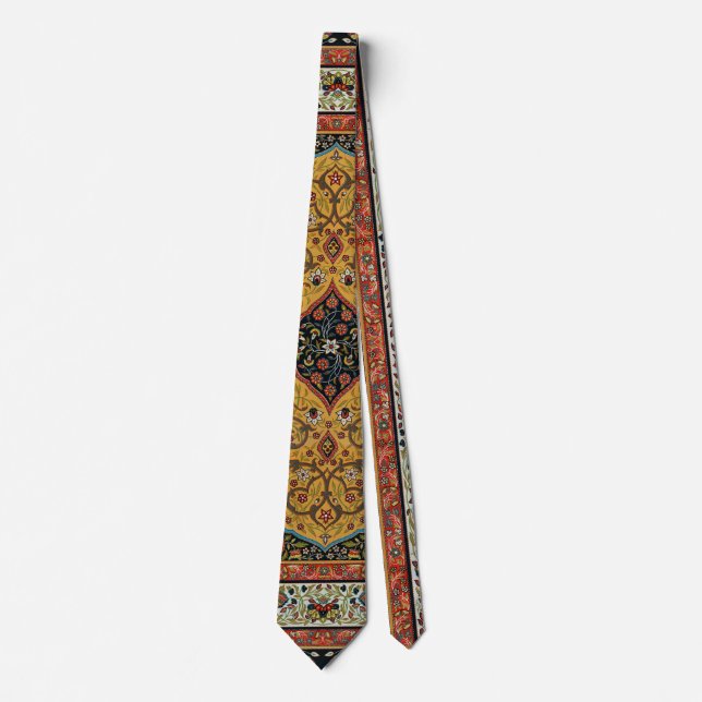 Antique Persian Rich Carpet Elegant Rug Carpet Neck Tie (Front)