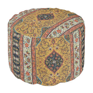 Antique Persian Rich Carpet Elegant Rug Carpet Pouf
