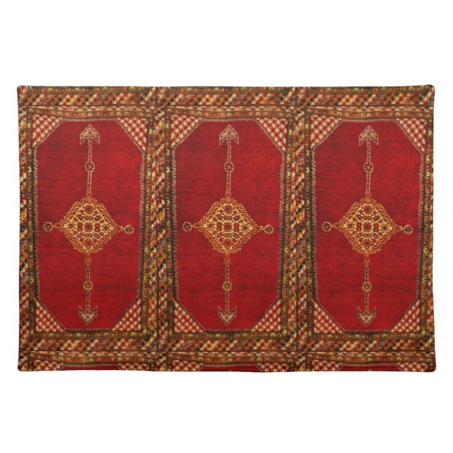 Antique Persian rug - bold pattern  Cloth Placemat (Front)