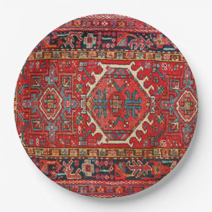 Antique Persian Rug Distressed Vintage Art Pattern Paper Plates