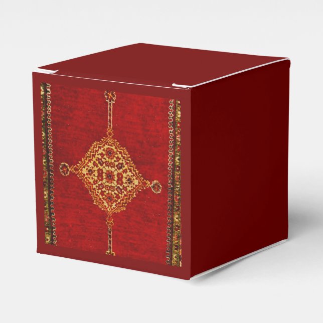 Antique Persian rug  pattern   Favor Boxes (Front Side)