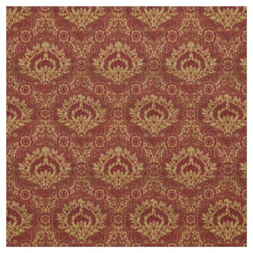 Antique Persian Safavid Era Pattern Print Fabric