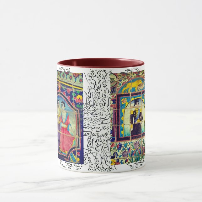 Antique Persian tiles Golestan palace Mug (Center)