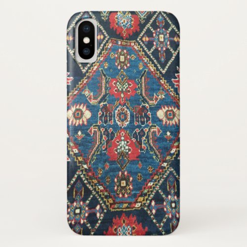 Antique Persian Turkish Carpet Blue iPhone XS Case