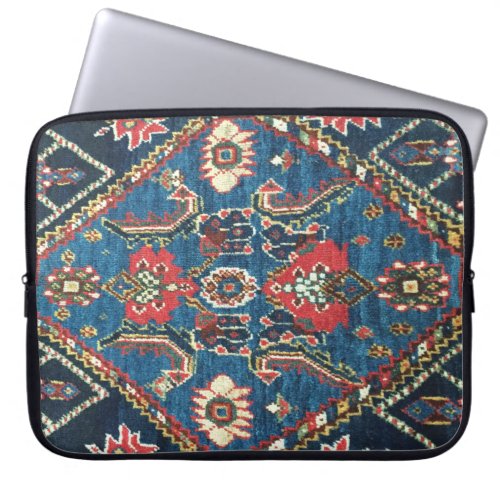 Antique Persian Turkish  Carpet Blue Laptop Sleeve