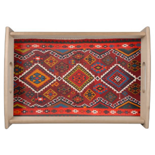 Antique  Persian Turkish Carpet Serving Tray