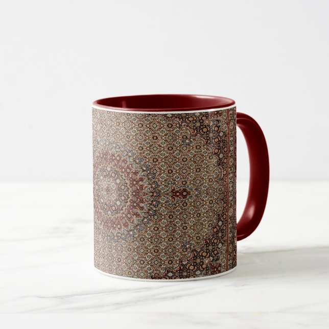 Antique Persian Turkish Kilim Carpet Rug Mug (Front Right)