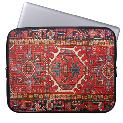 Antique Persian Turkish Paisley Pattern Red Laptop Sleeve