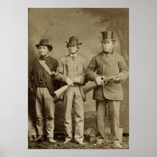 Antique Photograph _ The Hunting Party Poster