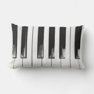 Antique Piano Keys Lumbar Pillow