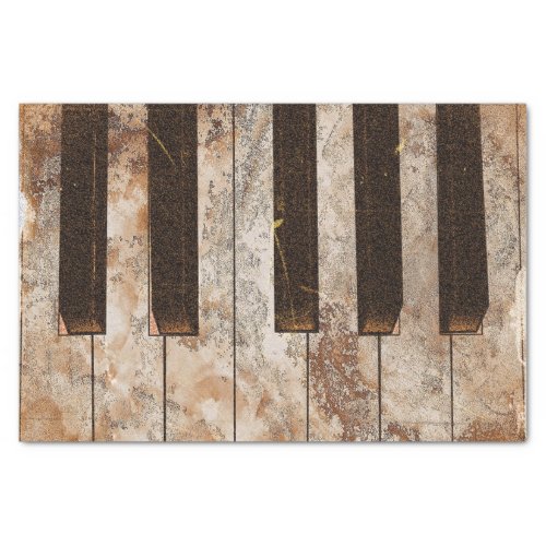 Antique Piano Keys Musician Decoupage Tissue Paper