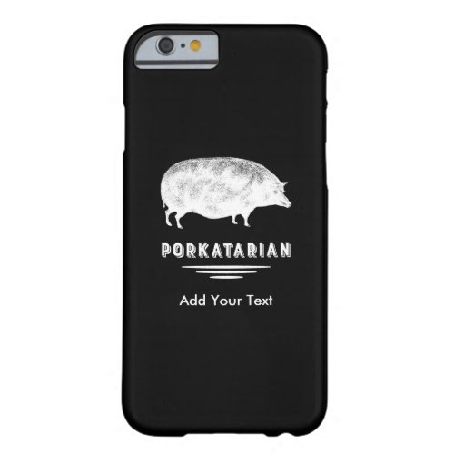 Antique Pig Bacon Lover Porkatarian Funny Barely There iPhone 6 Case