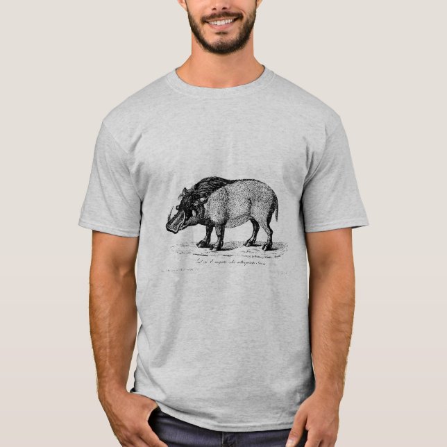 Antique Pig with Tusks  T-Shirt (Front)