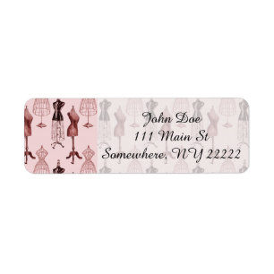 Antique Pink Dress Forms Label