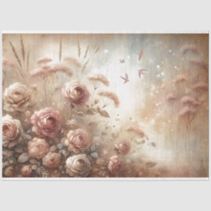 Antique Pink Rose 18lb Decoupage Tissue Paper